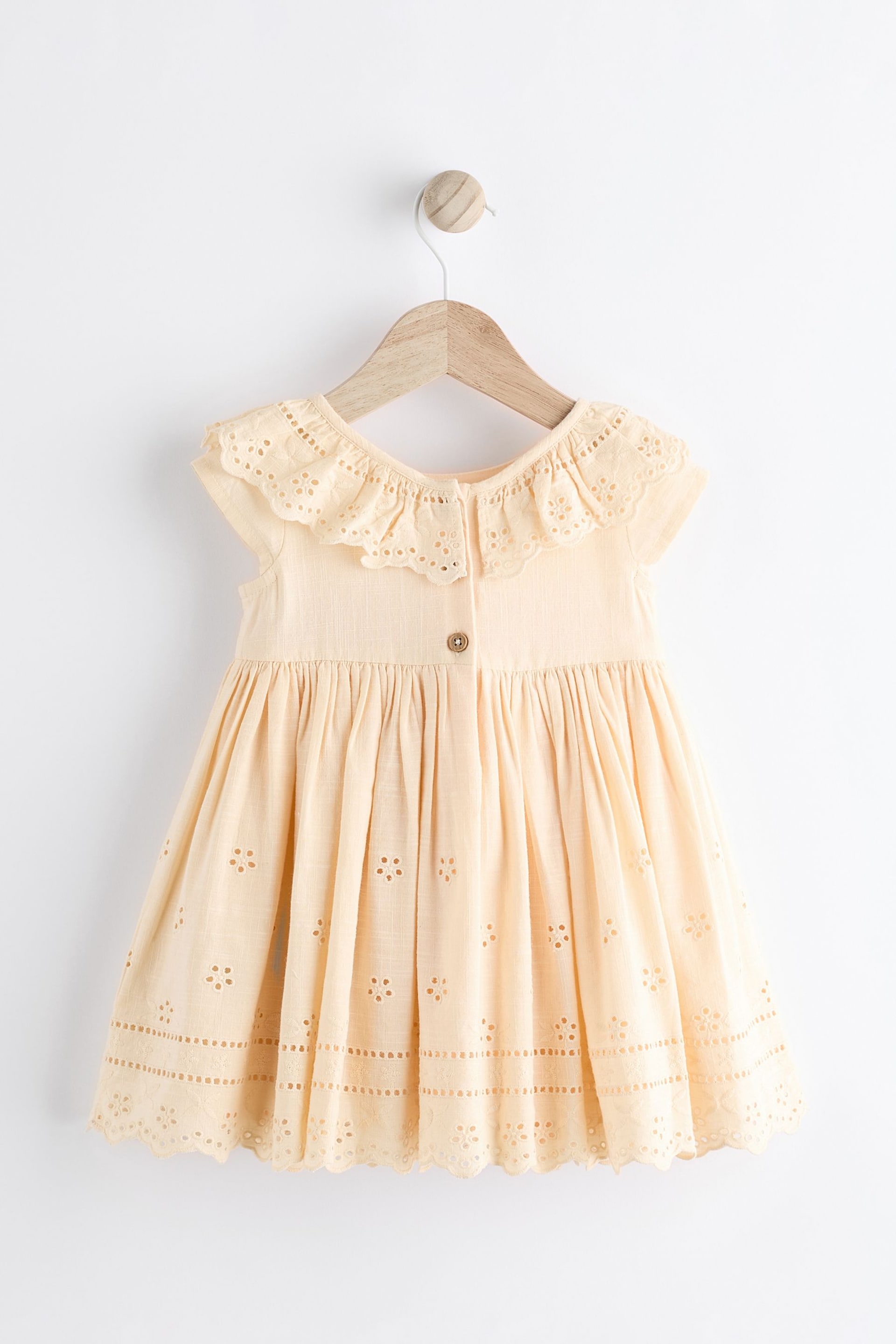 Yellow Baby Broderie Dress (0mths-2yrs) - Image 7 of 11