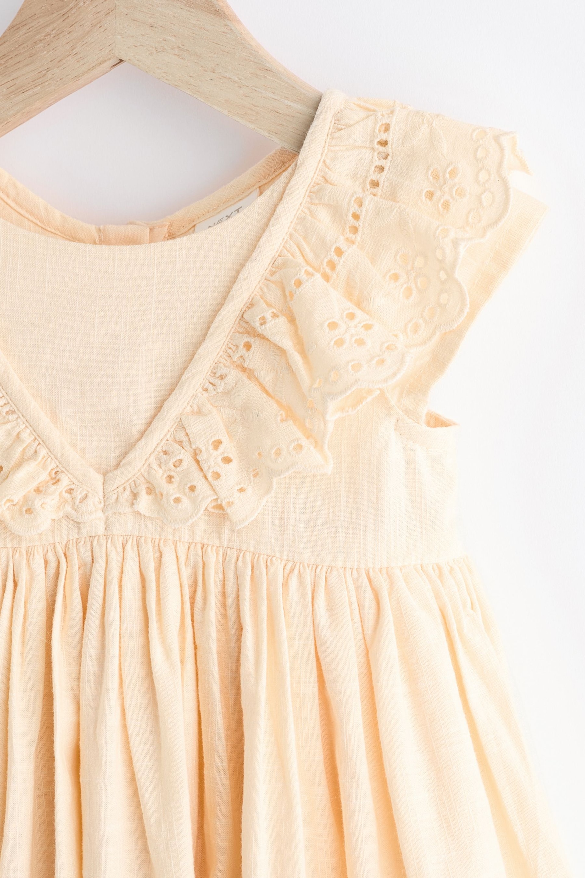 Yellow Baby Broderie Dress (0mths-2yrs) - Image 8 of 11