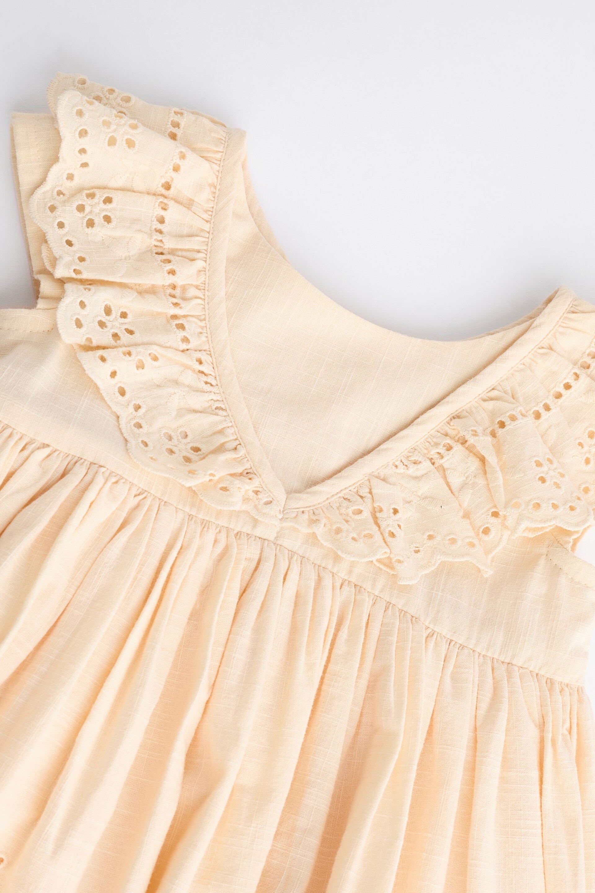 Yellow Baby Broderie Dress (0mths-2yrs) - Image 9 of 11