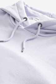 Lilac Purple Regular Fit Jersey Cotton Rich Overhead Hoodie - Image 7 of 8