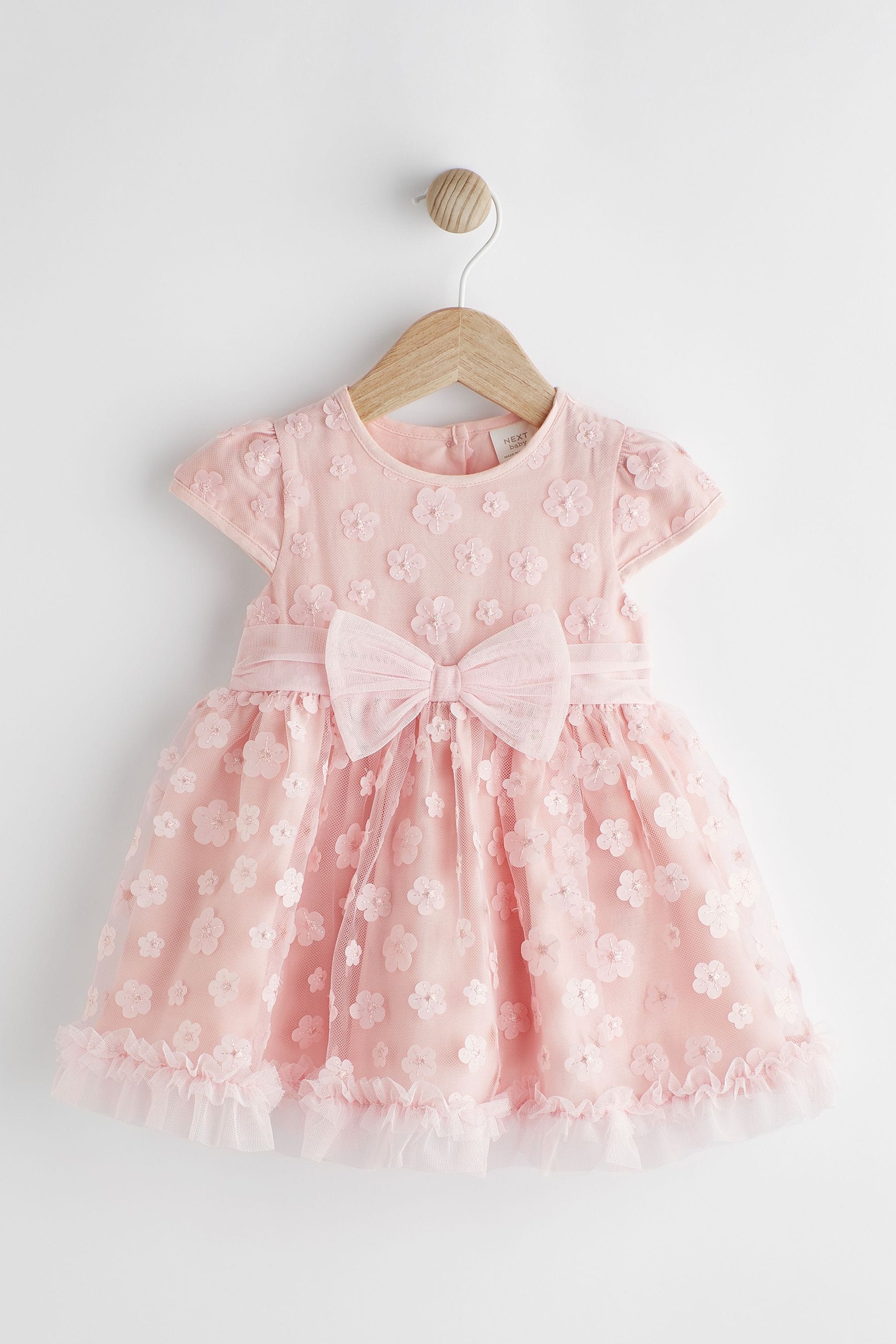 Buy Pink 3D Flowers Baby Occasion Dress 0mths 2yrs from the Next UK online shop