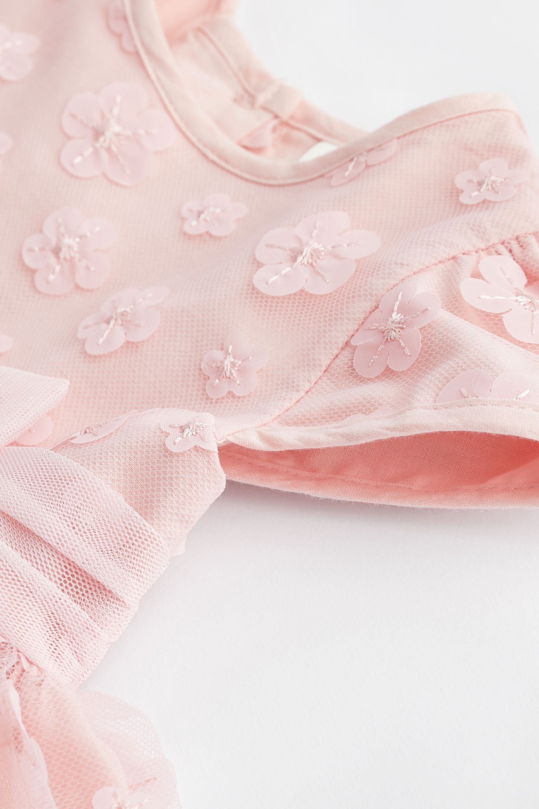 Choupette Pink 3D Flowers Skirt Dress main image 0