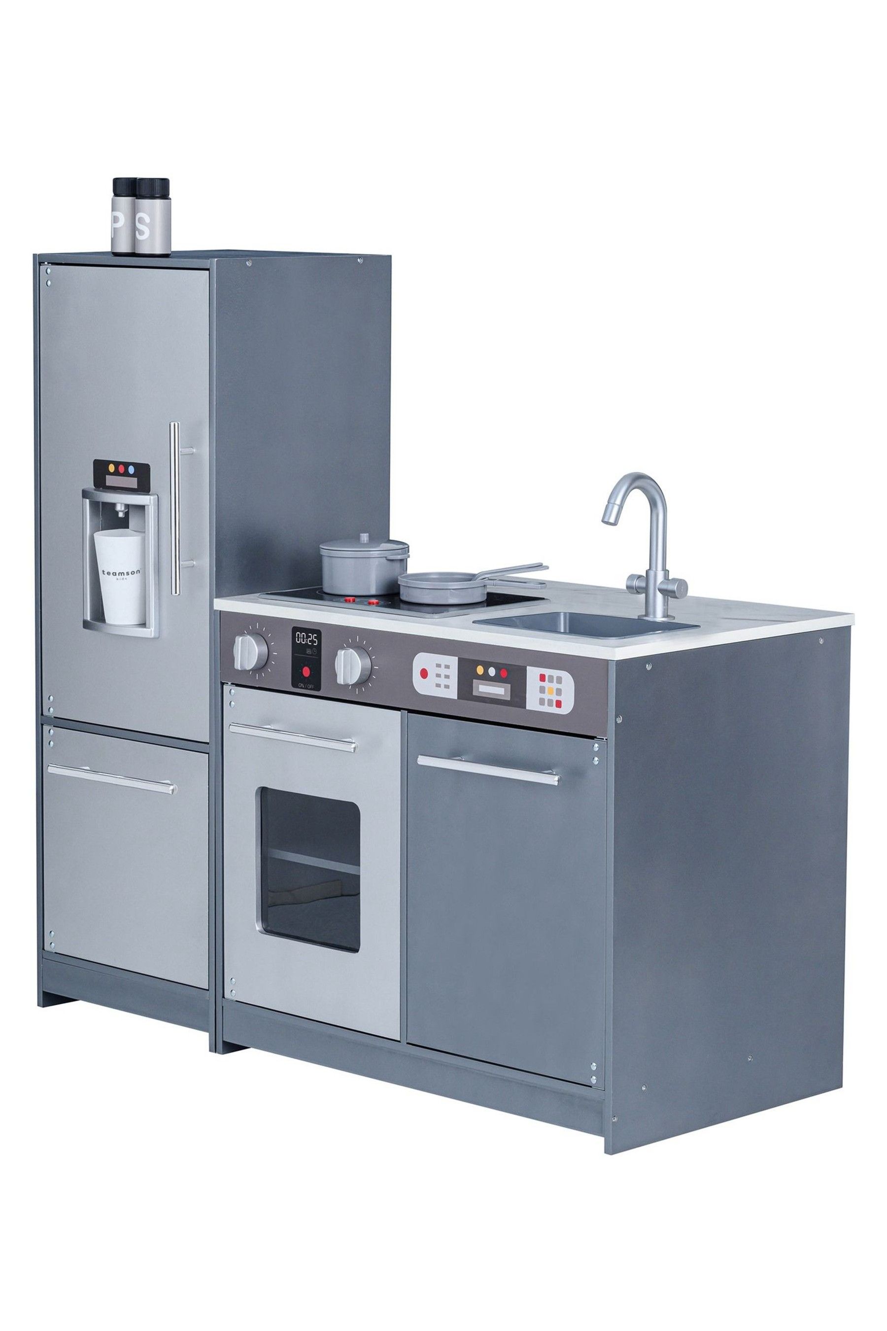 Buy Teamson Home Grey Milano Interactive Wooden Play Kitchen Set from the Next UK online shop
