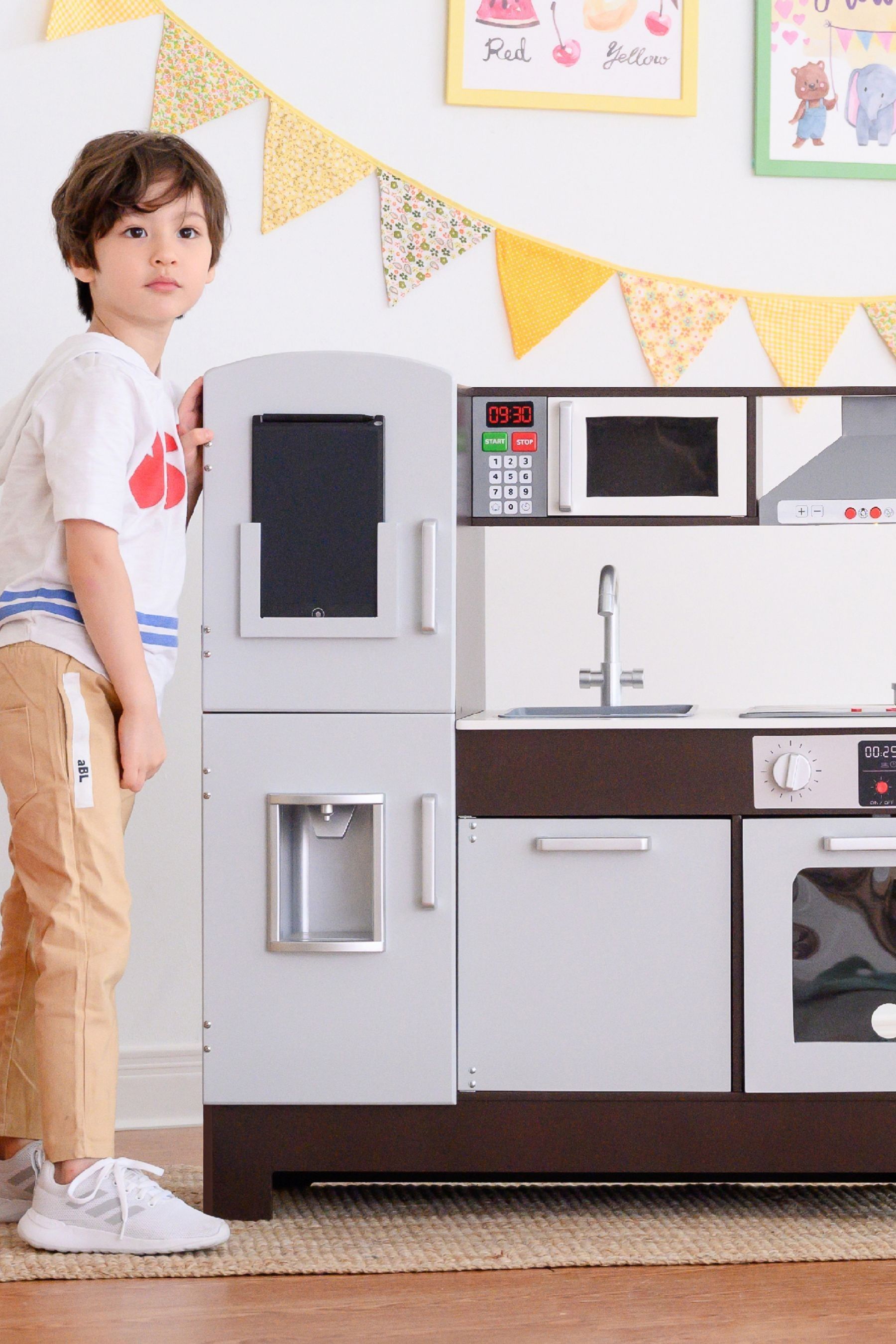 Buy Teamson Home Grey Munich Interactive Wooden Play Kitchen Set from the Next UK online shop