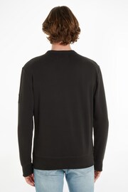 Calvin Klein Jeans Monogram Badge Logo Crew Neck Black Sweatshirt - Image 2 of 6