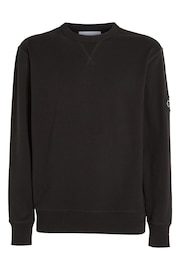 Calvin Klein Jeans Monogram Badge Logo Crew Neck Black Sweatshirt - Image 4 of 6