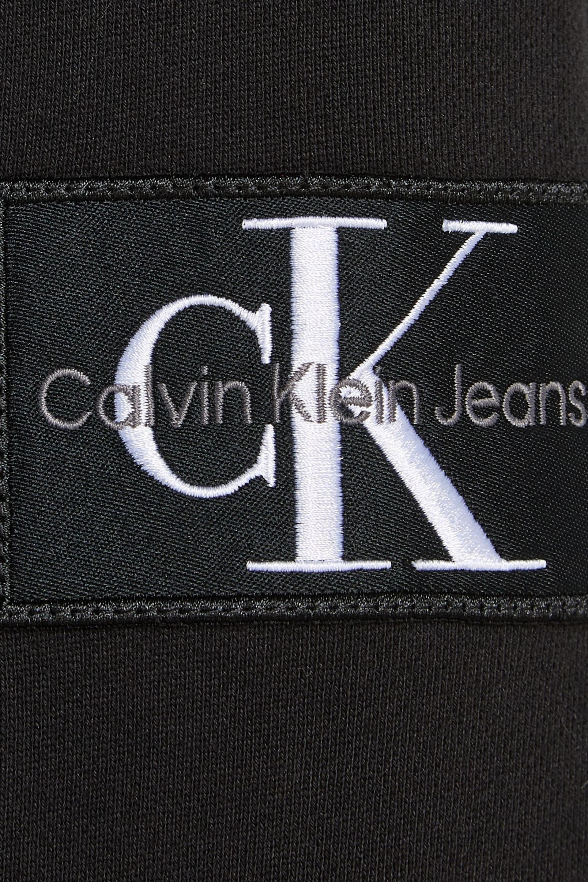 Calvin Klein Jeans Monogram Badge Logo Crew Neck Black Sweatshirt - Image 6 of 6