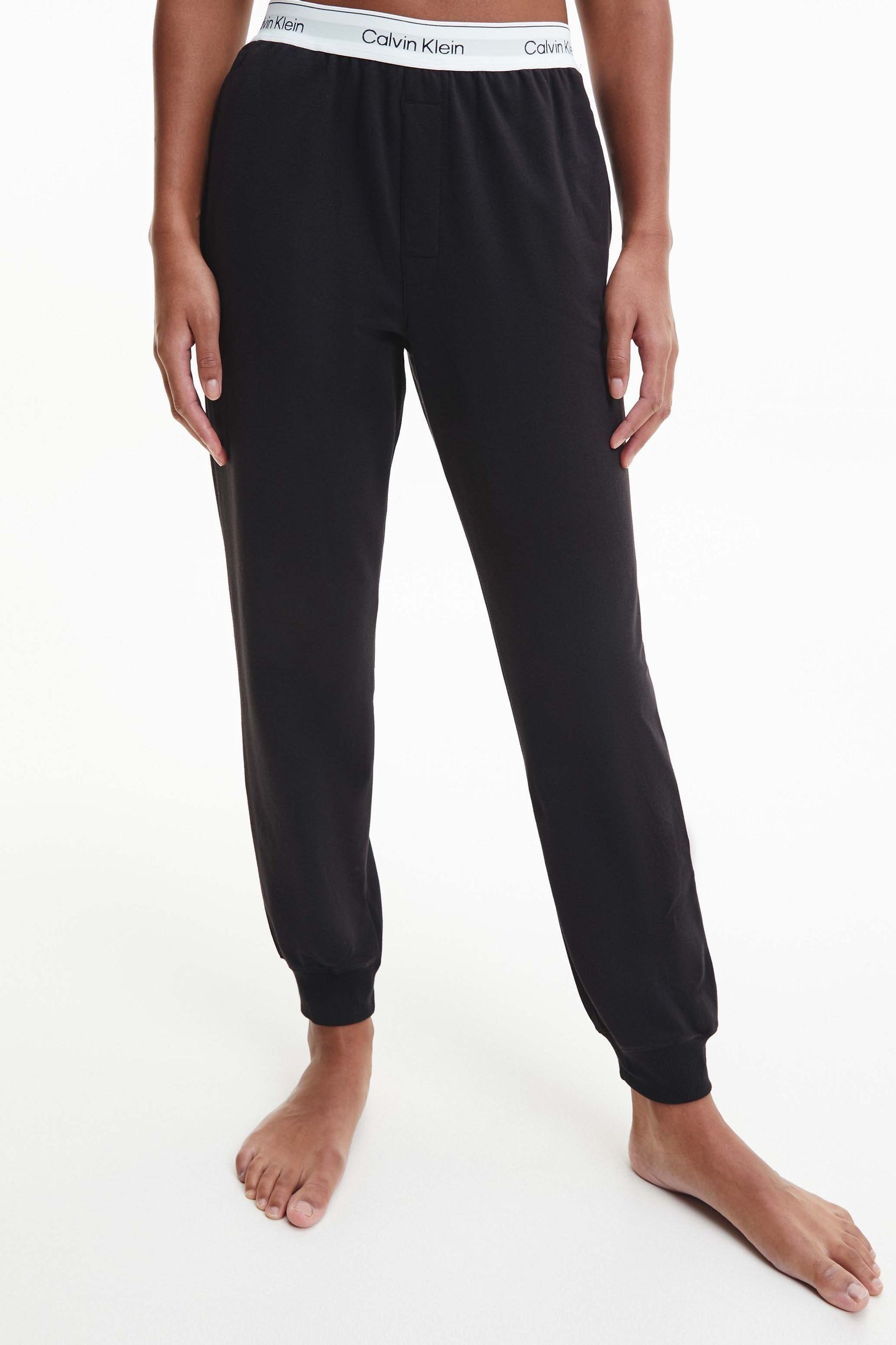 Buy Calvin Klein Black Modern Cotton Loungewear Joggers from Next Luxembourg