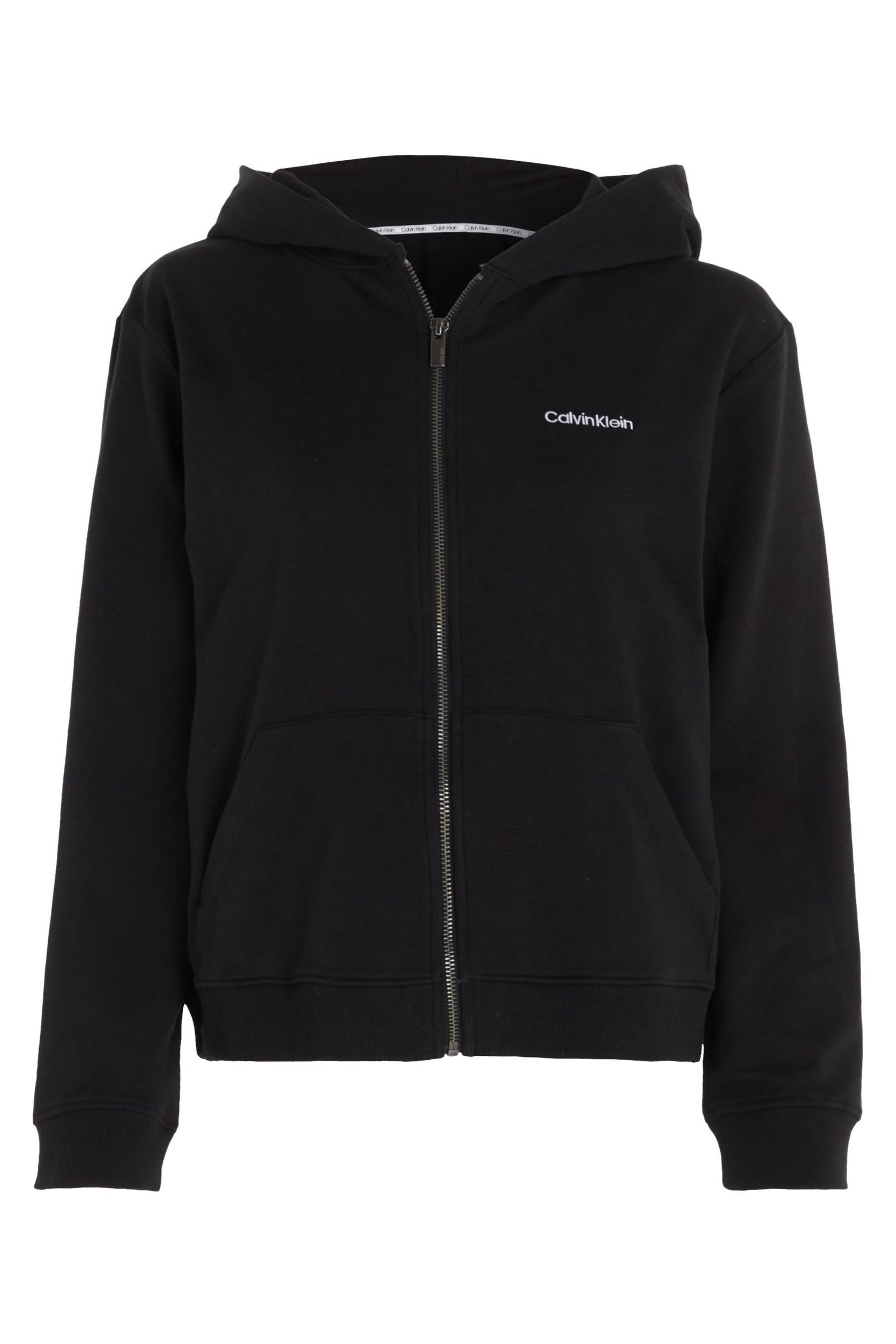 Buy Calvin Klein Black Modern Cotton Loungewear Full Zip Hoodie from Next Luxembourg