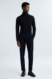 Reiss Navy Regal Cashmere Roll Neck Jumper - Image 3 of 6