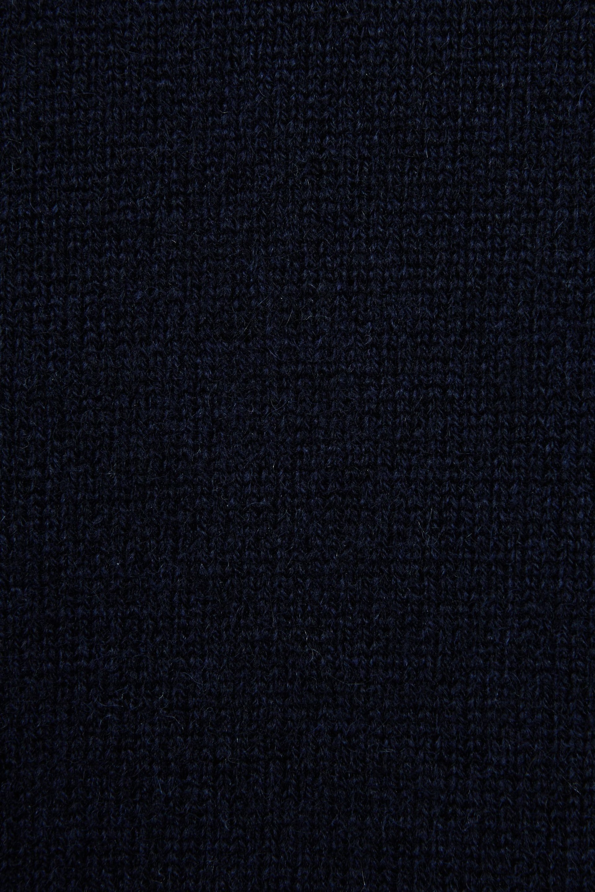 Reiss Navy Regal Cashmere Roll Neck Jumper - Image 6 of 6
