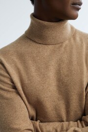 Reiss Camel Regal Atelier Cashmere Roll Neck Jumper - Image 4 of 7