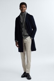 Reiss Charcoal Melange King Cashmere Button-Through Cardigan - Image 3 of 7