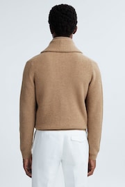 Reiss Camel King Atelier Cashmere Button-Through Cardigan - Image 5 of 7