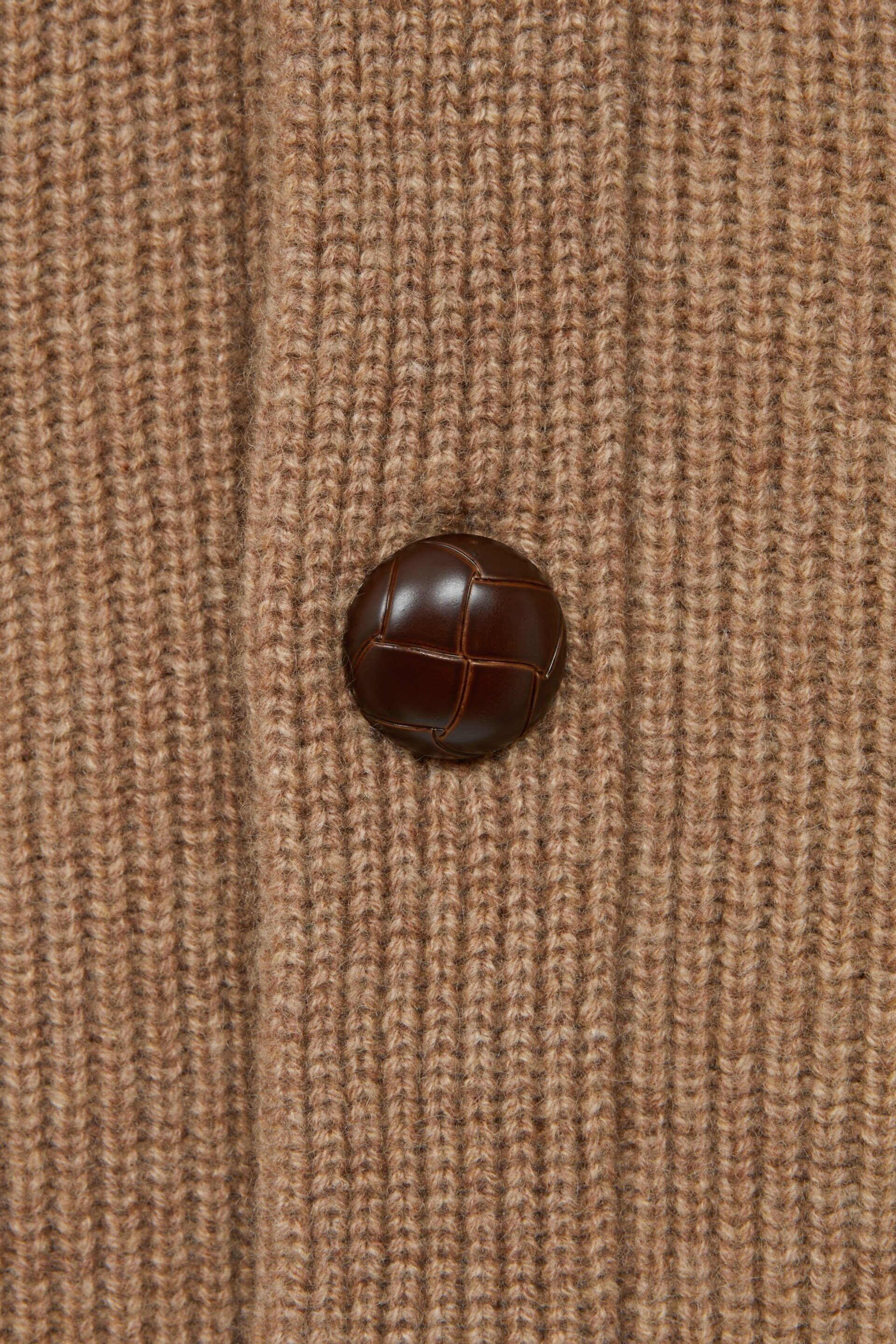 Reiss Camel King Cashmere Button-Through Cardigan - Image 7 of 7