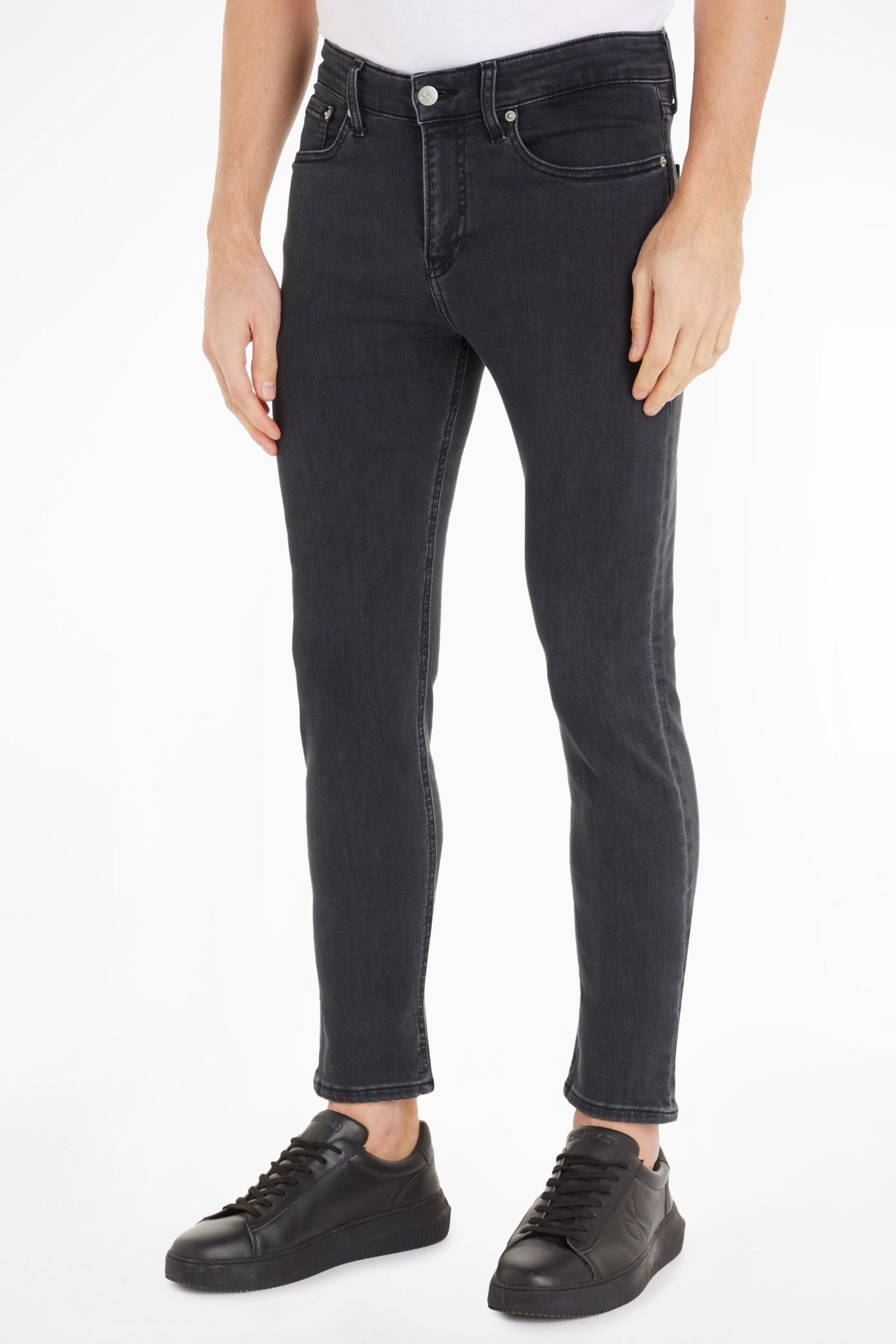 Calvin Klein Jeans Grey Skinny Jeans - Image 1 of 9
