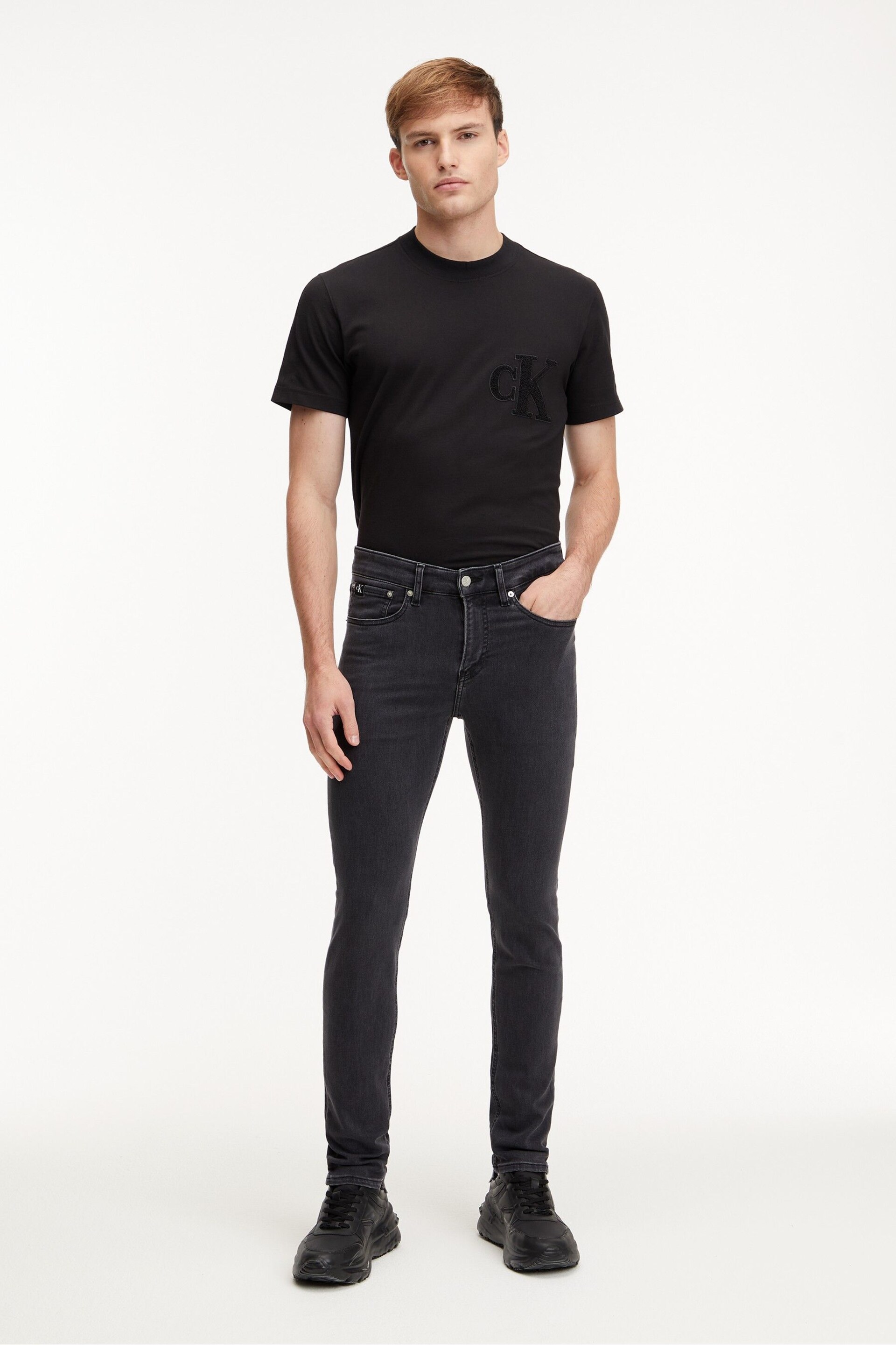 Calvin Klein Jeans Grey Skinny Jeans - Image 3 of 9