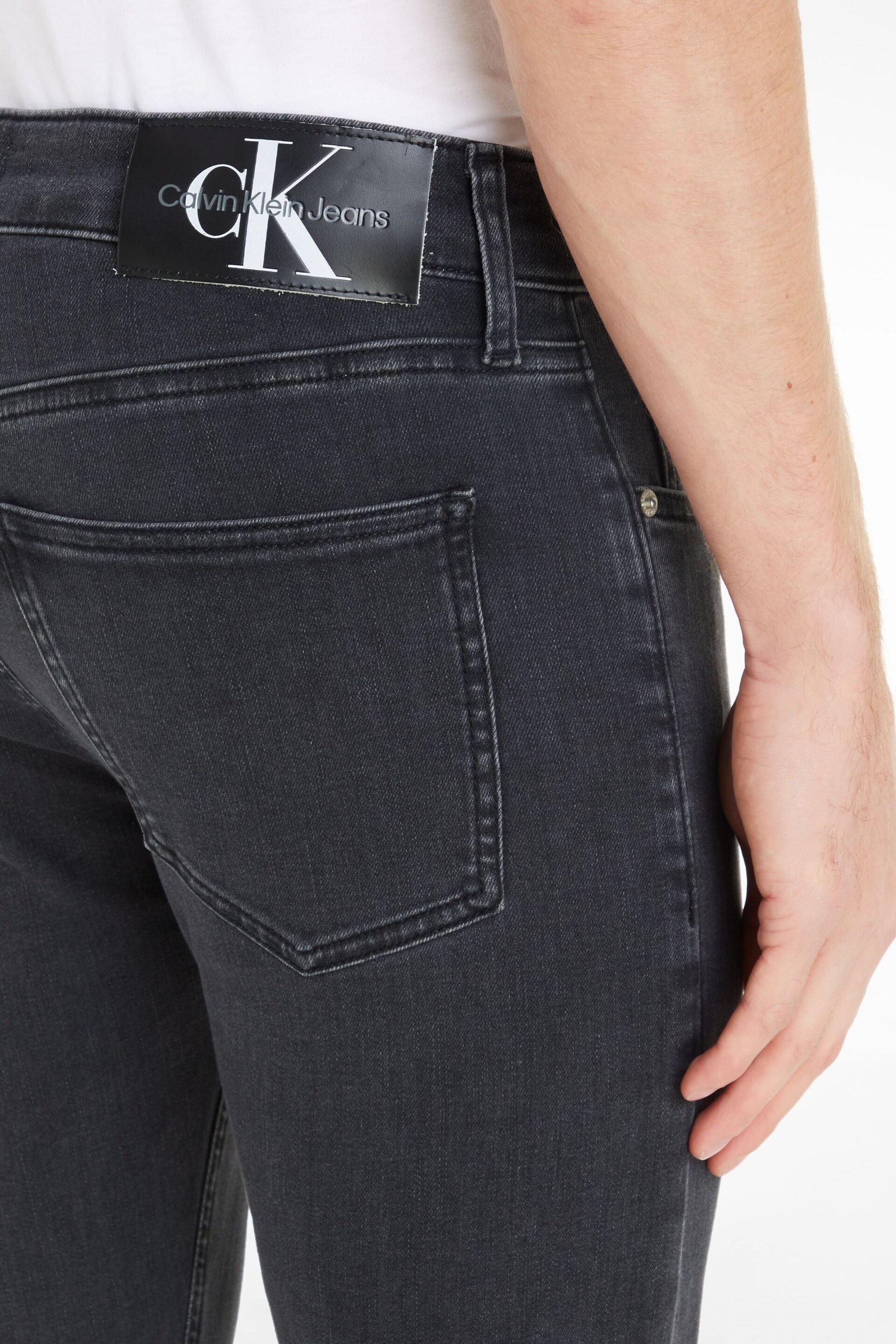 Calvin Klein Jeans Grey Skinny Jeans - Image 6 of 9