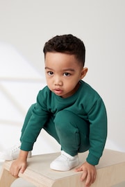 Green Plain Jersey Sweatshirt and Joggers Set (3mths-7yrs) - Image 2 of 6