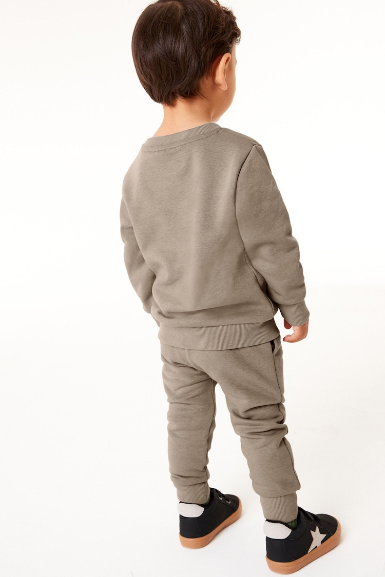 Stone Plain Jersey Sweatshirt and Joggers Set (3mths-7yrs) - Image 2 of 7