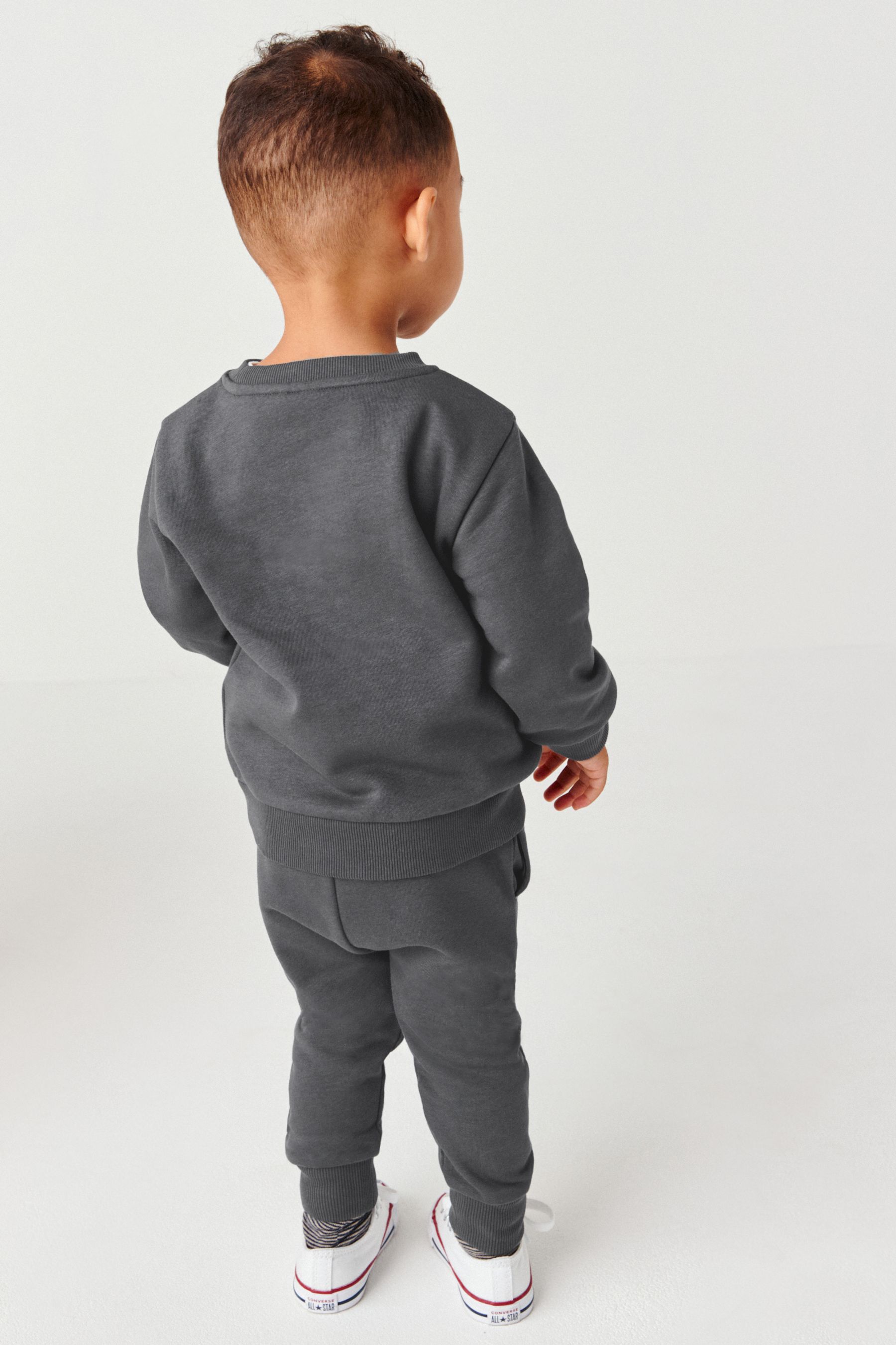 Buy Grey Charcoal Plain Jersey Sweatshirt and Joggers Set 3mths 7yrs from Next United Arab Emirates