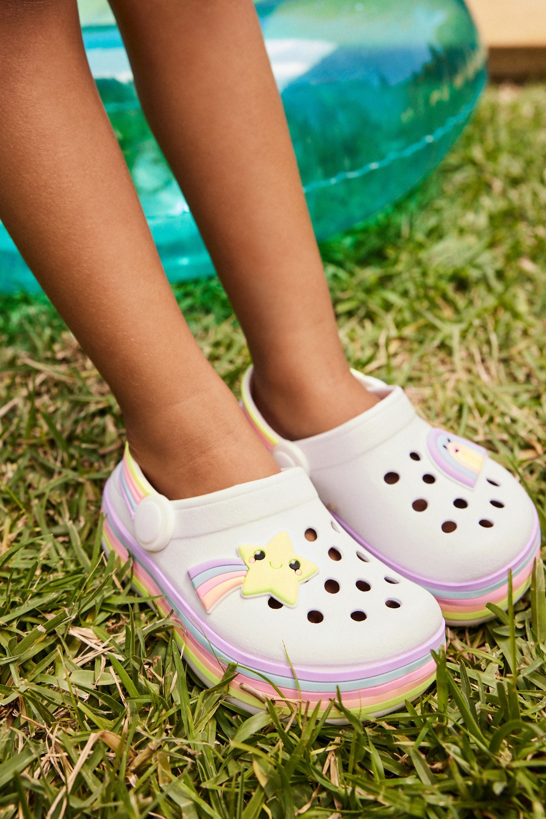 Rainbow clogs shop