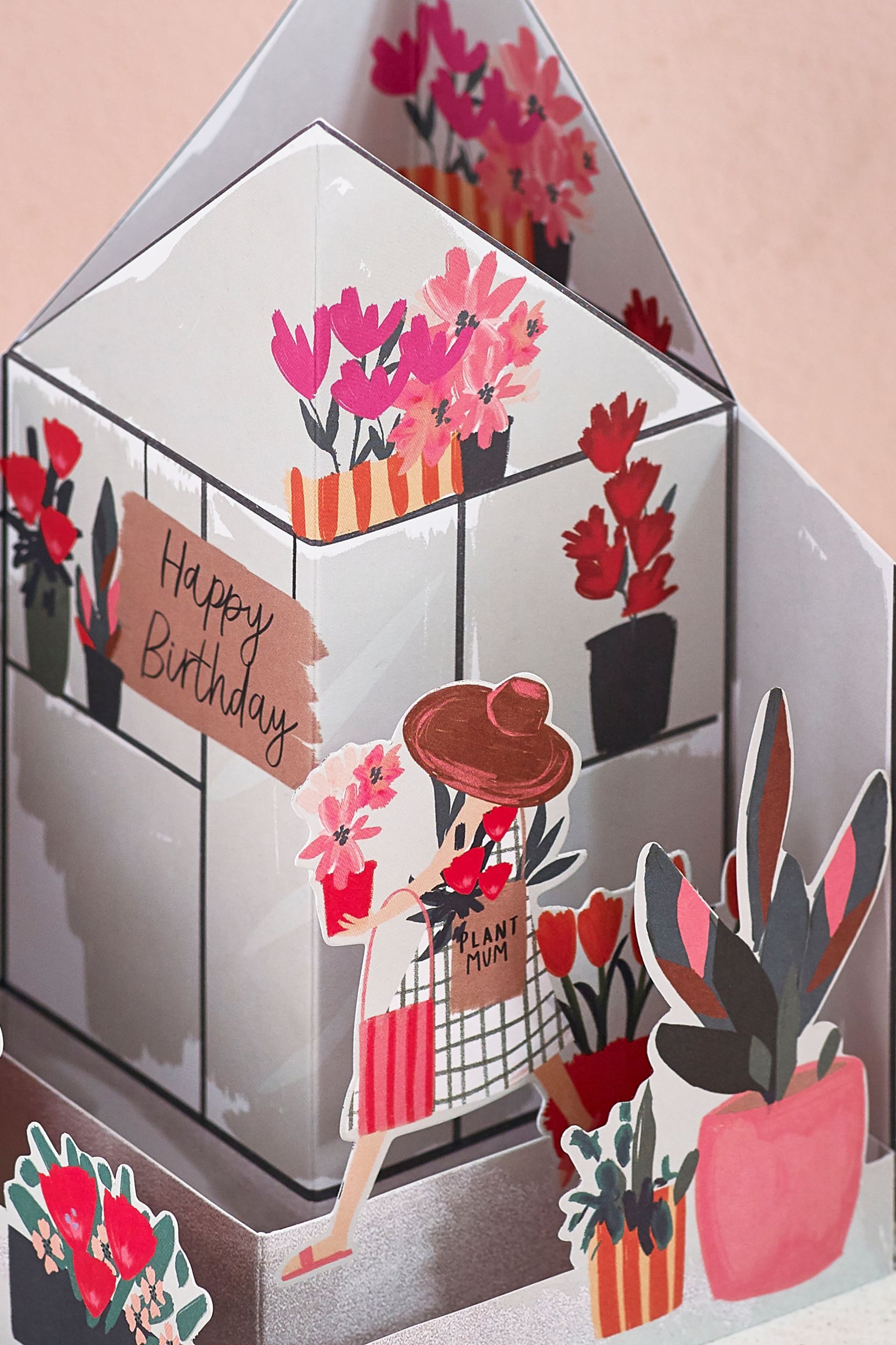 Green Pop Up Greenhouse Birthday Card - Image 2 of 4
