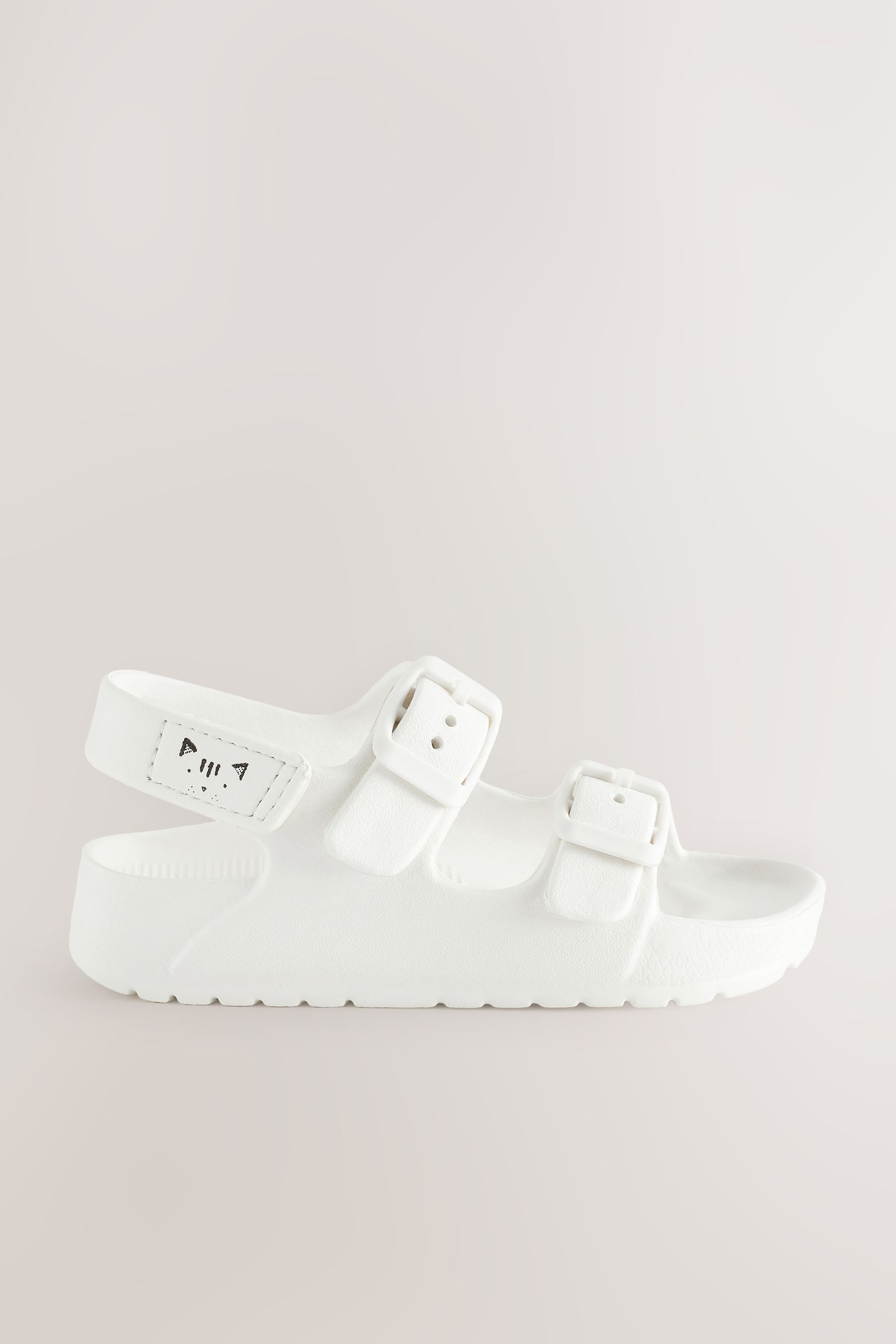 Double strap sandals white store
