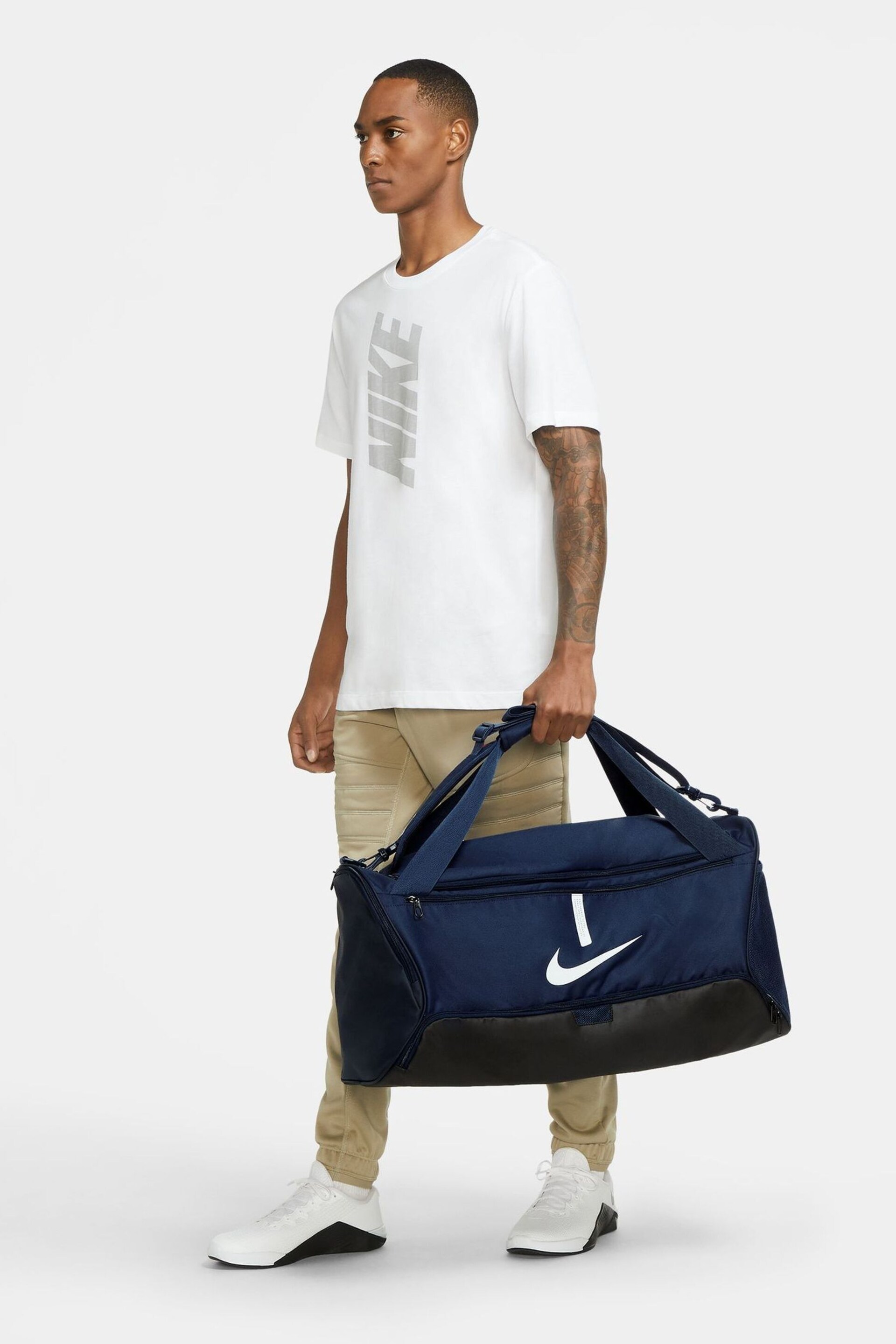 Nike Blue Medium Academy Team Football Duffel Bag 60L - Image 10 of 11