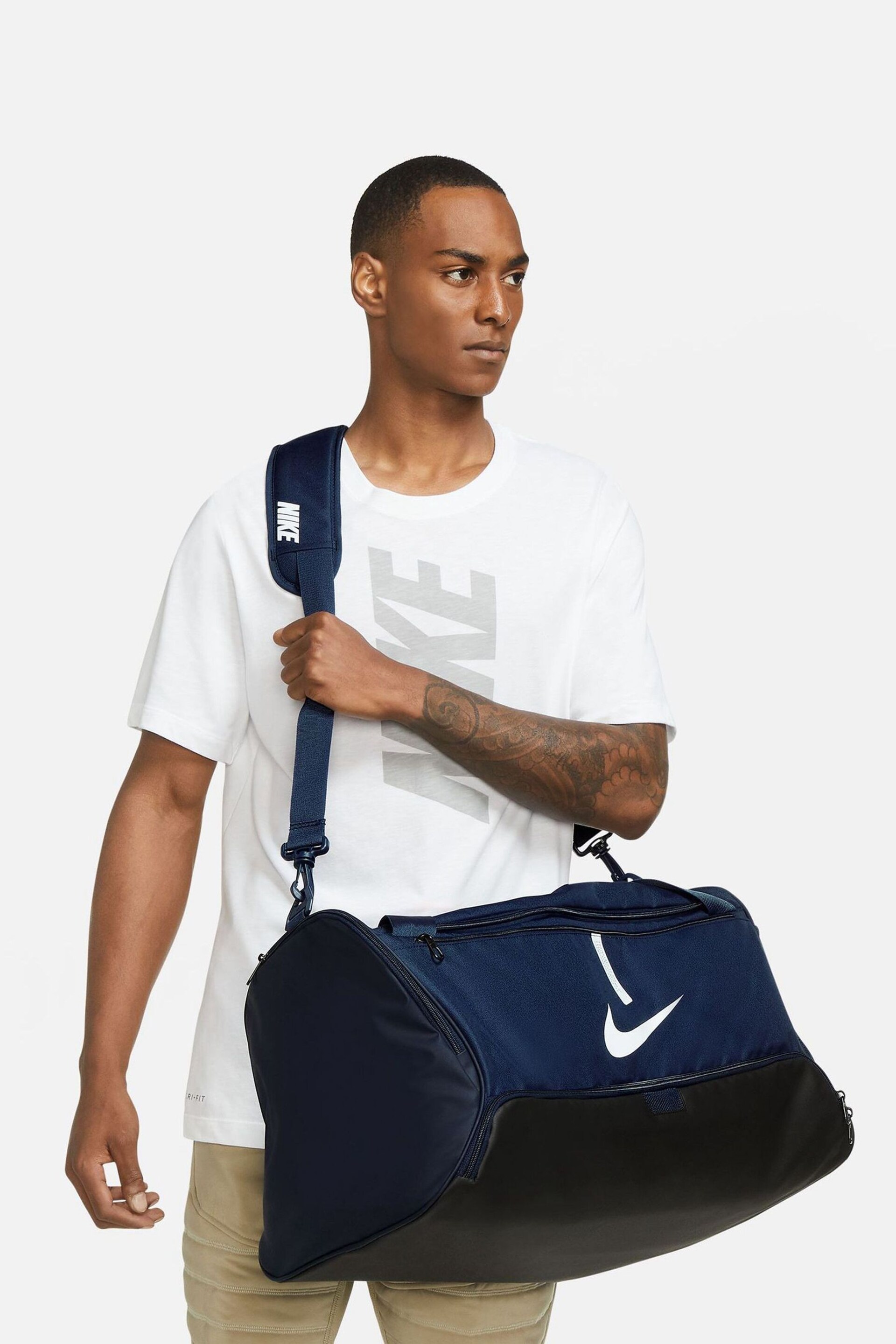 Nike Blue Medium Academy Team Football Duffel Bag 60L - Image 11 of 11