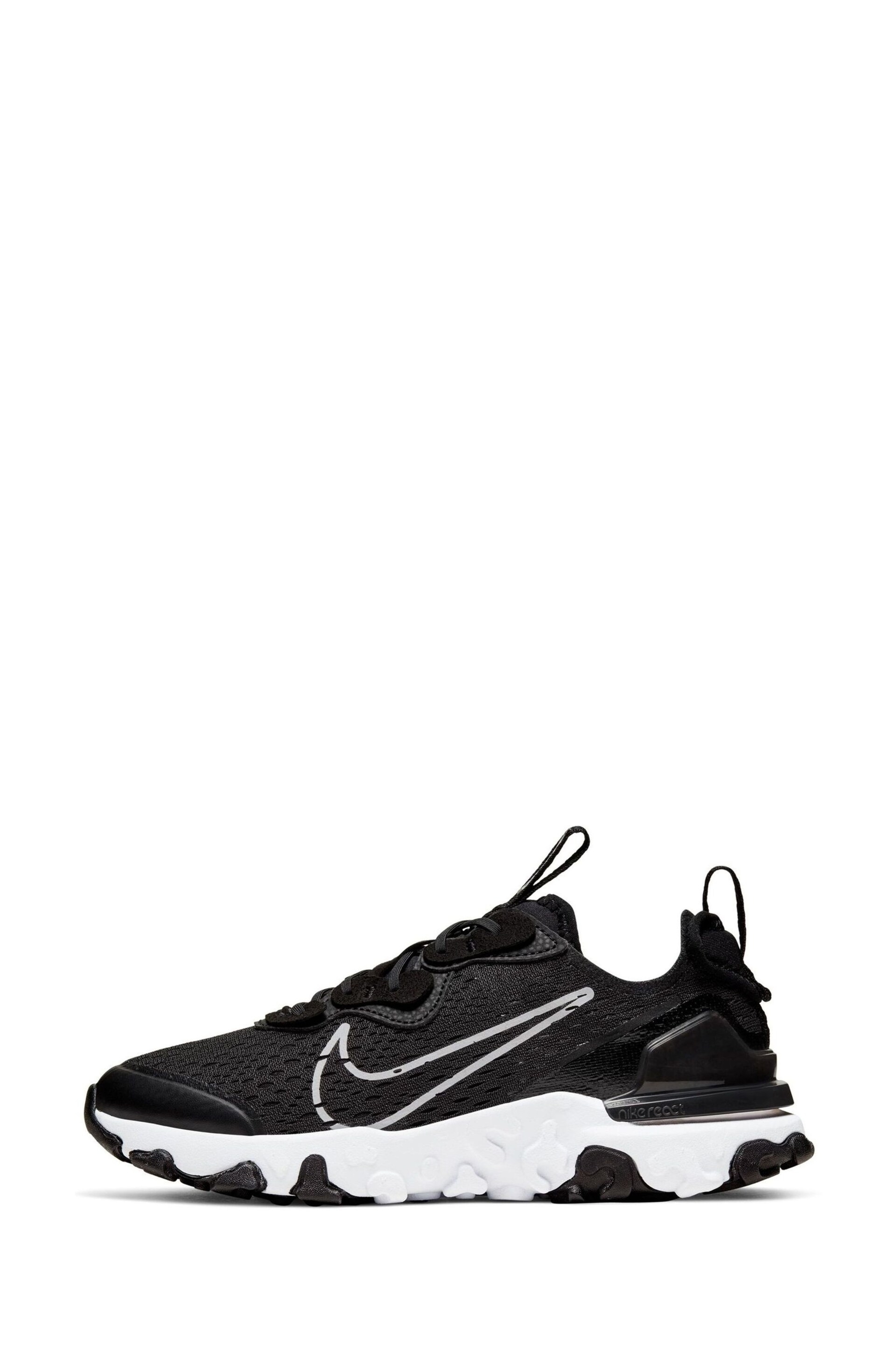 Nike Black/White React Vision Youth Trainers - Image 1 of 4