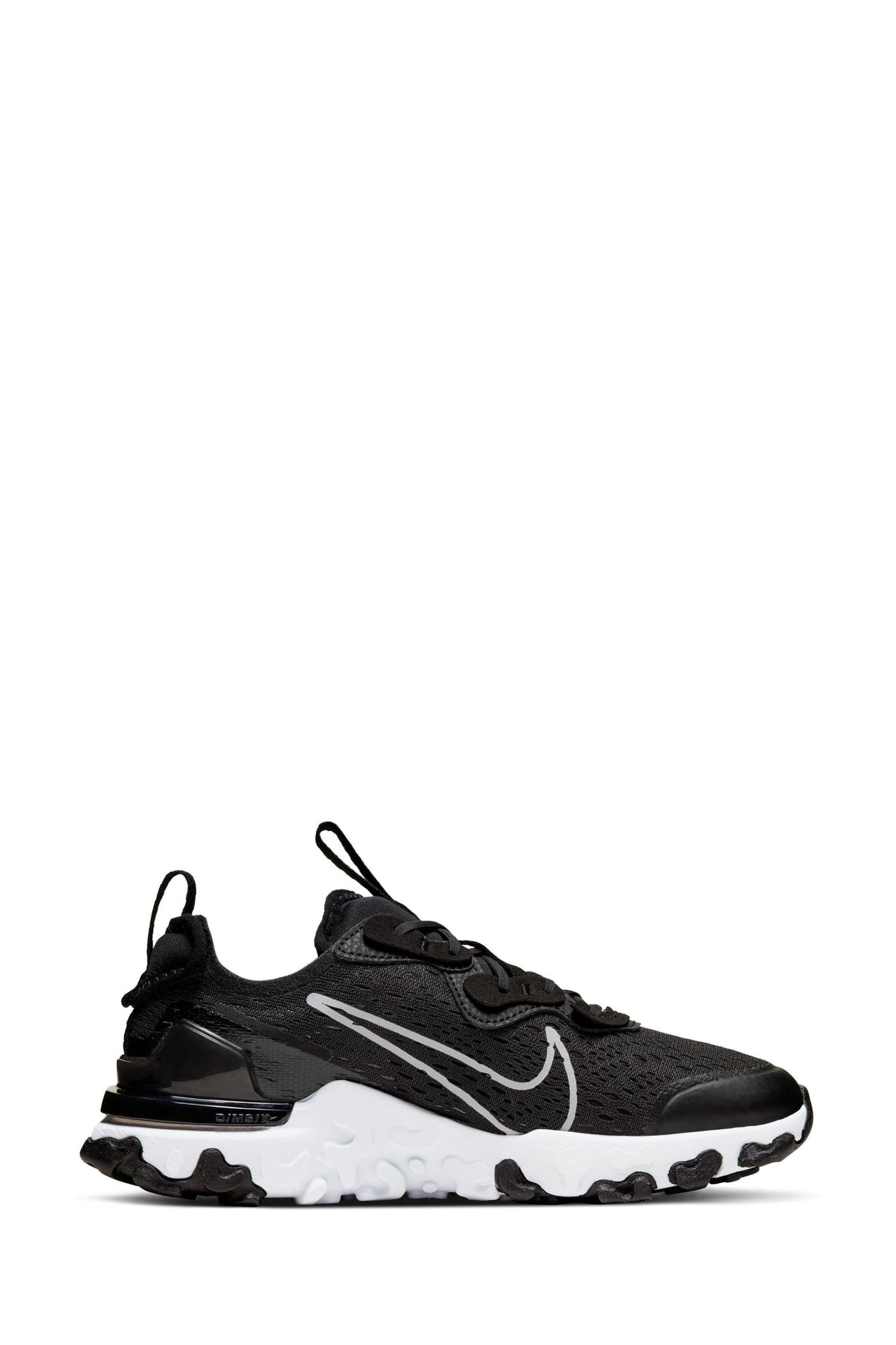 Nike Black/White React Vision Youth Trainers - Image 2 of 4