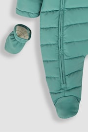 JoJo Maman Bébé Green Puffer Pramsuit - Image 3 of 3