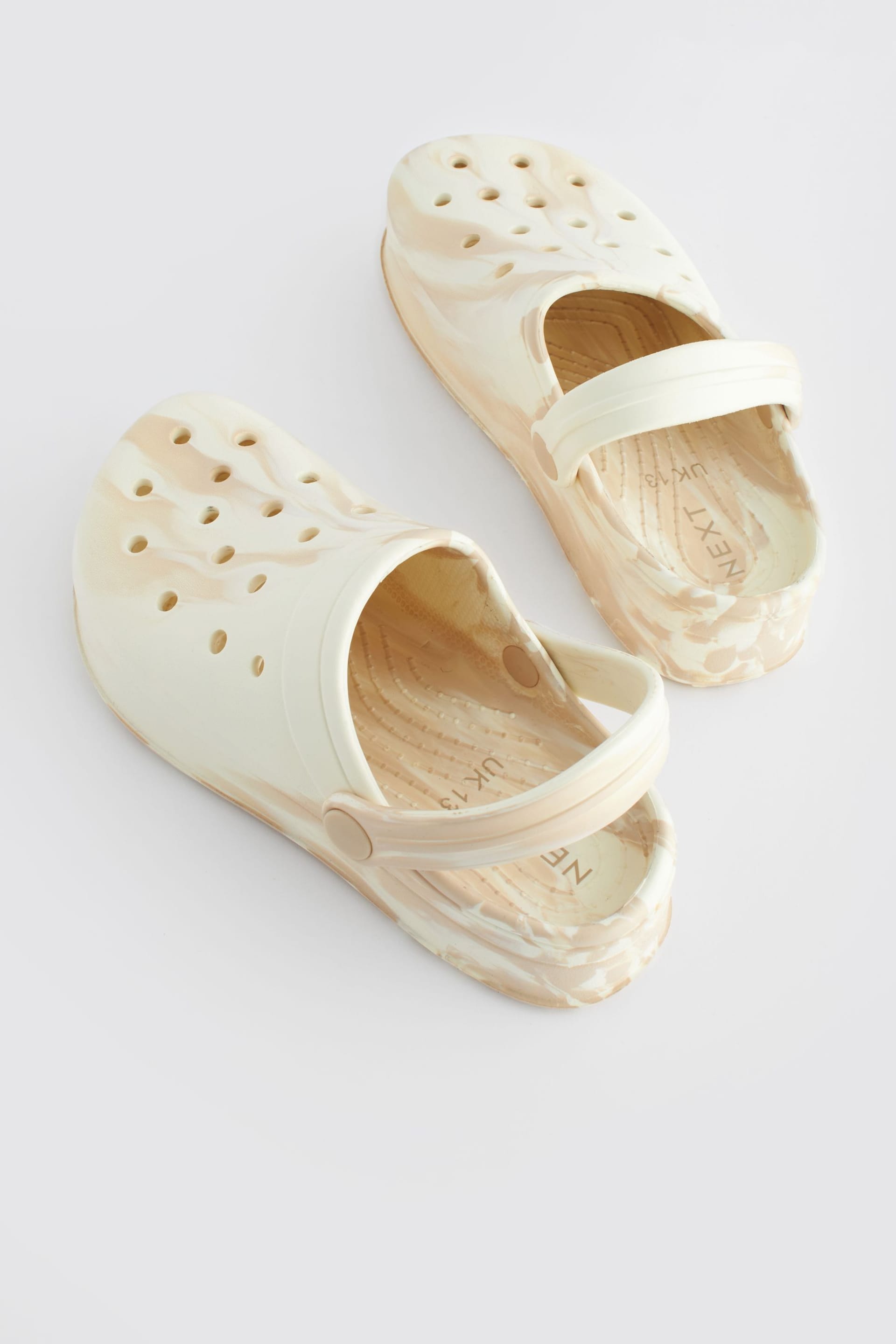 Neutral Marble Chunky Clogs - Image 4 of 6