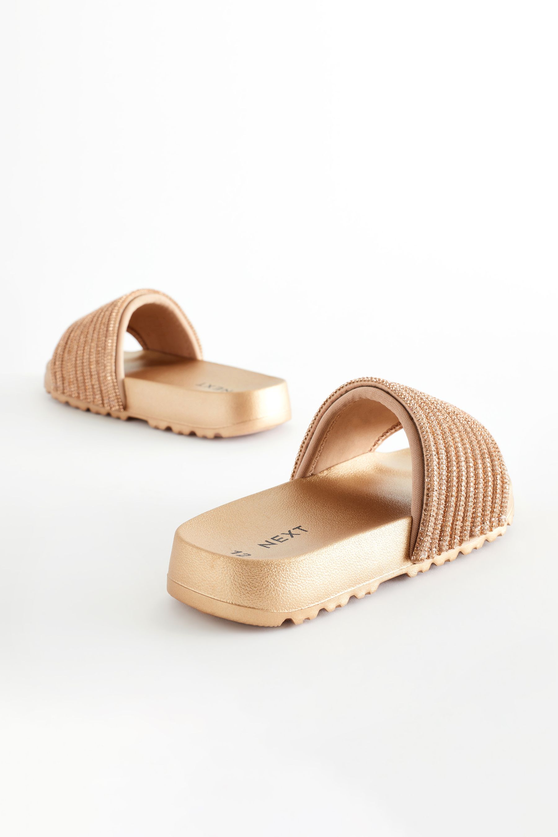 Buy Rose Gold Glitter Sliders from the Next UK online shop
