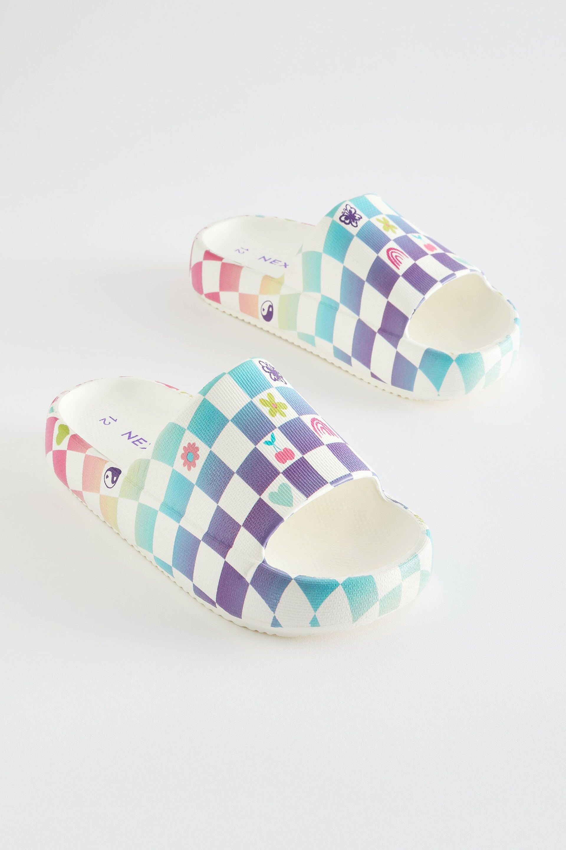 Rainbow Checkerboard Chunky Sliders - Image 1 of 5