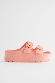 Apricot Pink Double Buckle Chunky Sandals - Image 2 of 6