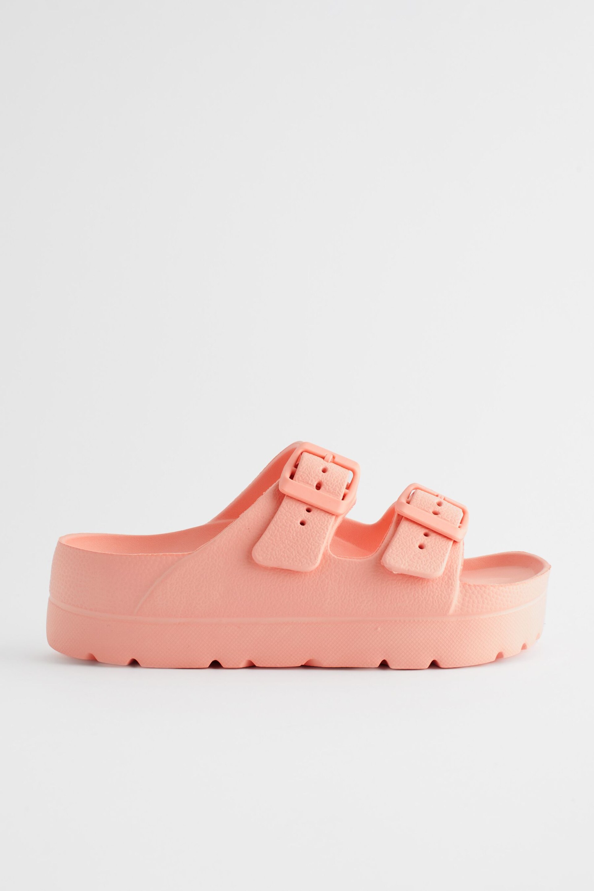 Apricot Pink Double Buckle Chunky Sandals - Image 2 of 6