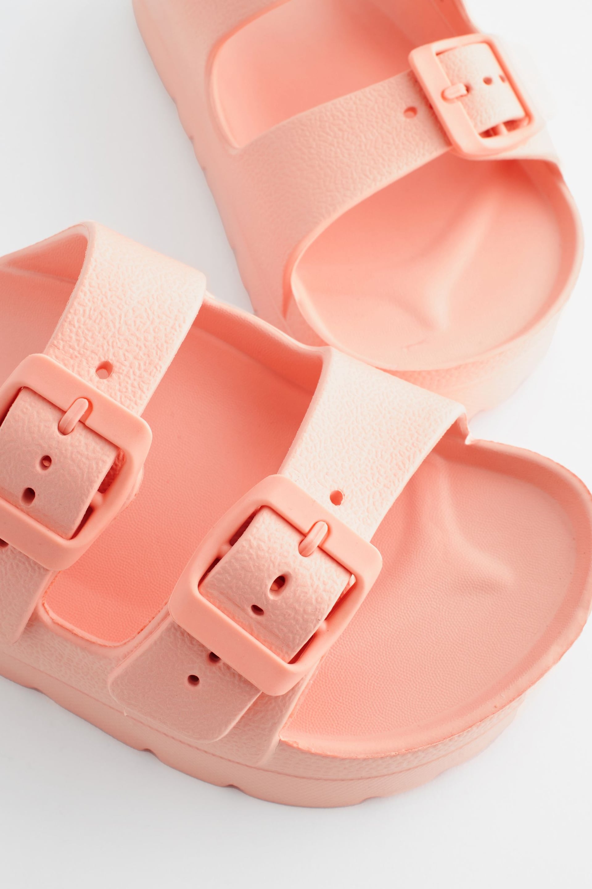 Apricot Pink Double Buckle Chunky Sandals - Image 6 of 6