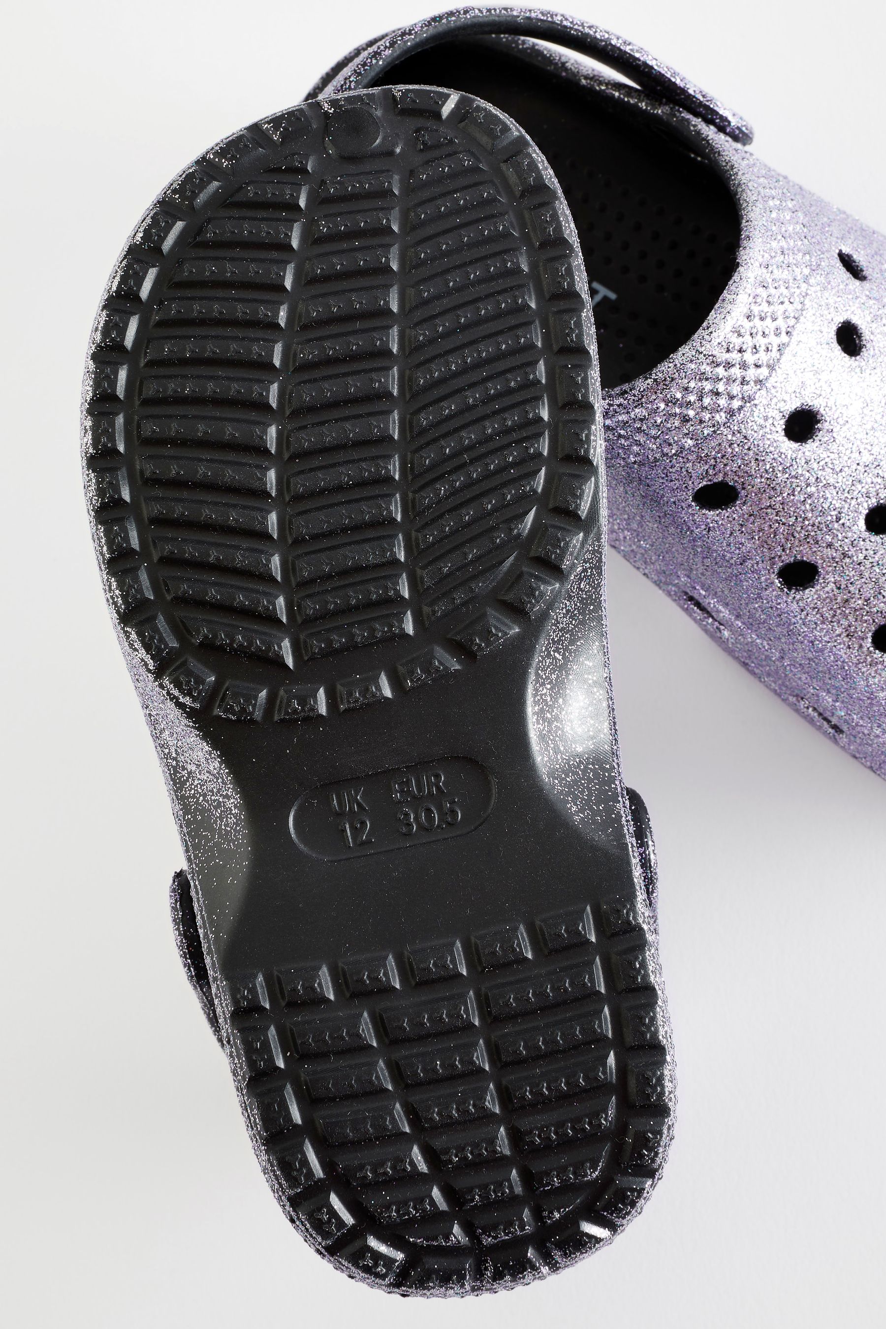 Womens silver glitter crocs sale
