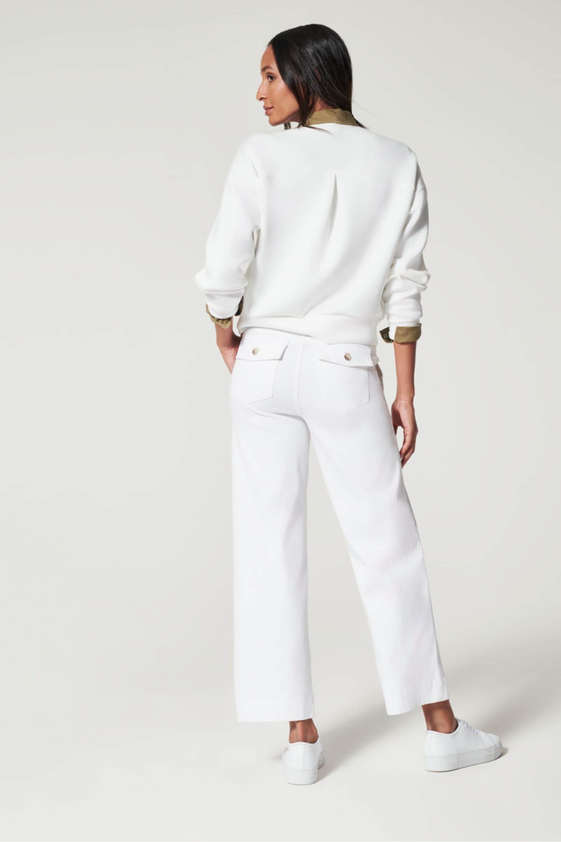 Next white cropped trousers deals