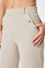 Spanx Stretch Twill Cropped Wide Leg Natural Trousers - Image 4 of 6