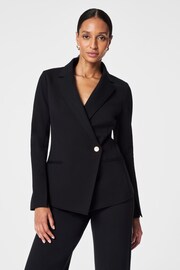 Spanx Ponte Asymmetric Tailored Black Blazer - Image 1 of 6