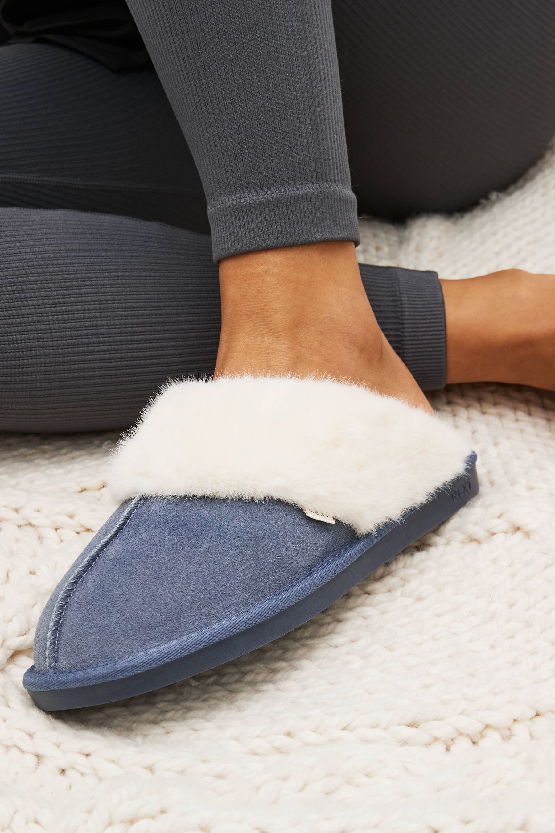 Next suede slippers hot sale