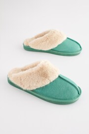 Green Suede Mule Slippers - Image 3 of 7