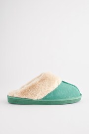 Green Suede Mule Slippers - Image 4 of 7