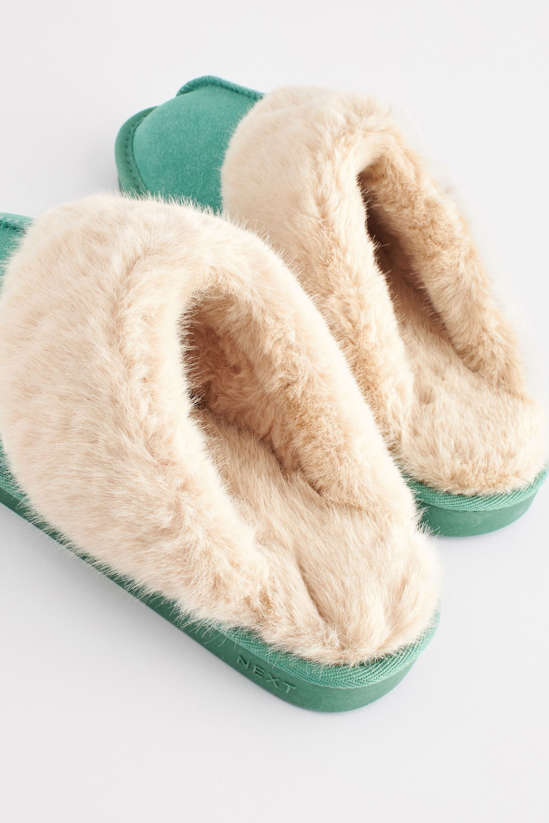 Green Suede Mule Slippers - Image 6 of 7