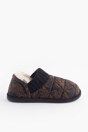 Black/Brown Quilted Shoot Slippers - Image 4 of 8