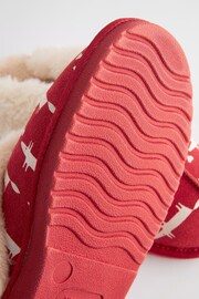 Red Scion Fox Suede Mule Slippers - Image 5 of 7