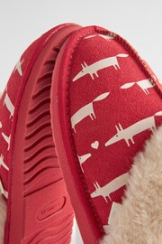 Red Scion Fox Suede Mule Slippers - Image 6 of 7